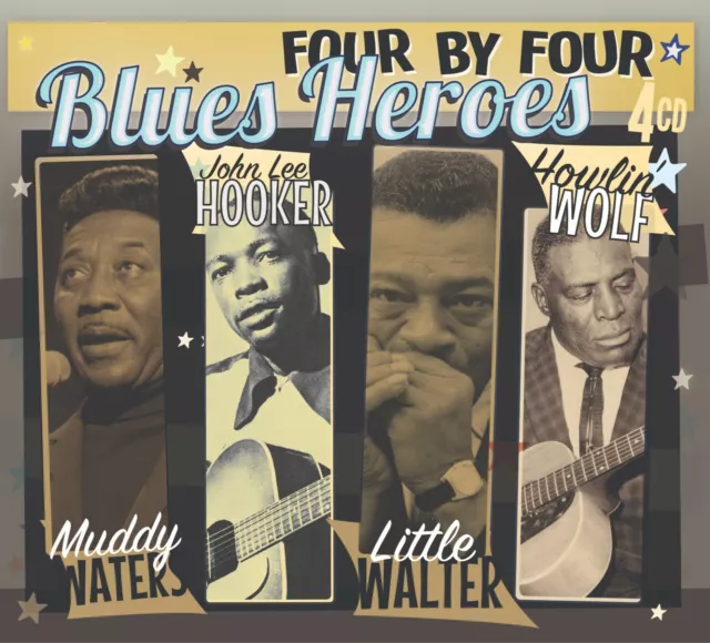 Blues Heroes - Muddy Waters John Lee Hooker Howlin' Wolf Little Walter - 4 x CD