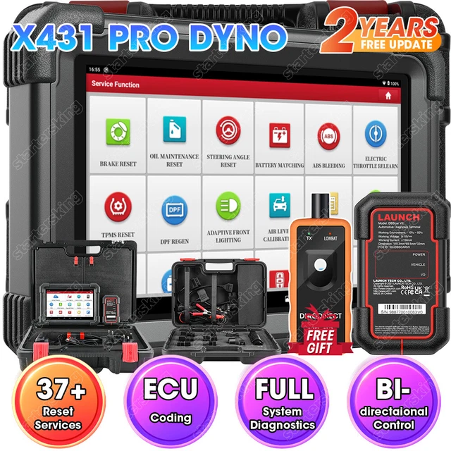 LAUNCH X431 PRO DYNO Pro3S+ Bidirectional Coding Automotive Diagnostic ...