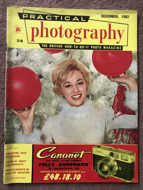 Practical Photography Magazine- December 1962 - Contains Nudity - VGC