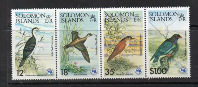 Solomon Islands Mnh 1984 Sg533-536 Ausipex Int Stamp Exhb - Birds