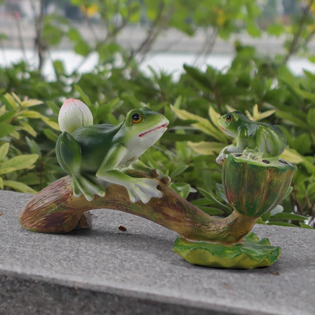 RELAXDAYS Lot De 4 Statues De Jardin Crapaud