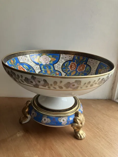 Antique Japanese Noritake Nippon Hand Painted Porcelain 2 Piece Centrepiece Bowl