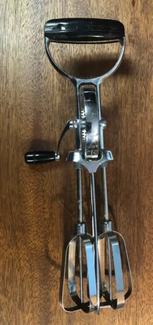 Vintage Ekco Best Stainless Steel Egg Beater Hand Crank Hand Mixer