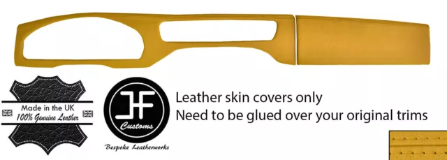 Yellow Real Leather Two Piece Dash Kit Trim Covers For Jaguar S-Type 99-08