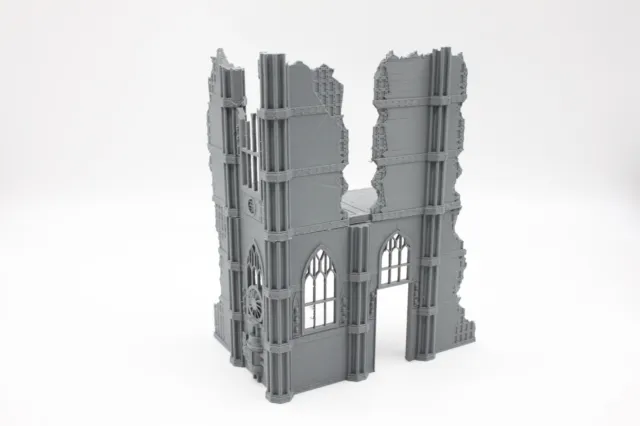 Grande pacchetto di edifici gotici in rovina terreno paesaggistico per giochi di guerra in miniatura 6