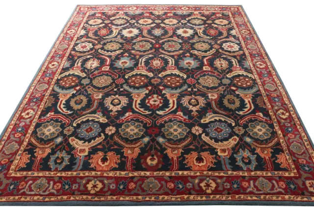 New Blue Handmade Wool Traditional Parsian Heritage Oriental Area RUG Carpet 3