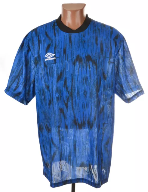 Umbro Vintage Template 1992/1993 Blue Football Shirt Jersey Xl Mu Style