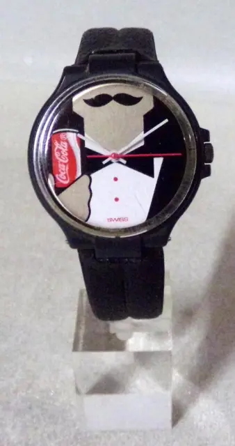 Vintage Swiss Coke Coca Cola Tuxedo Watch ETA