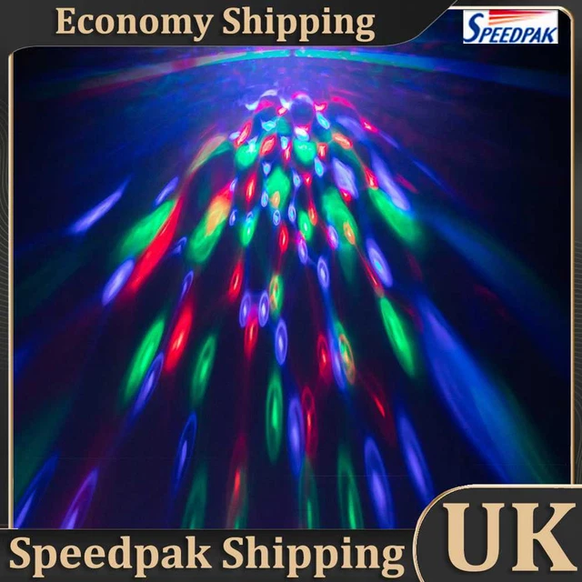 NEW Rotating LED Night Lamp USB Disco Stage Party Ball Colorful Light (White)