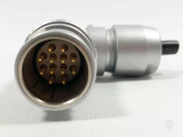Lemo FHG.4B.312.CLAM62 12-Pin Male Right-Angle Connector Circular Plug Silver