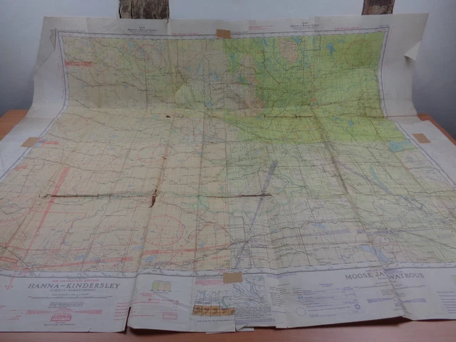 FOUR X WW2 RCAF Navigational Maps (ROYAL CANADIAN AIR FORCE) COMPOSITE ...