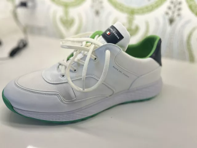 Zapatos de golf Duca Del Cosma para hombre talla 12,5-13 Reino Unido 46 blanco verde azul
