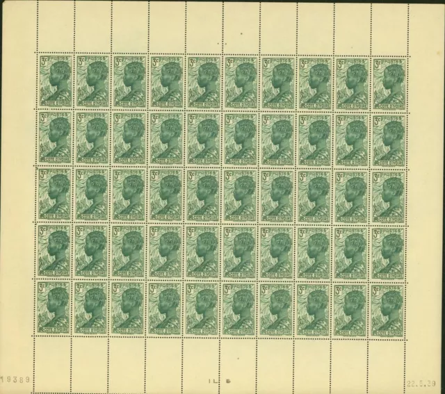 Ivory Coast 1939 - MNH stamps. Yvert Nr.: 151. Sheet of 50.(EB) MV-17579