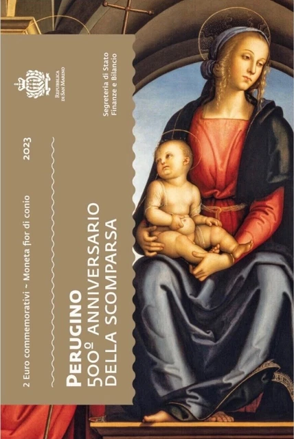2 euro San Marino 2023 FDC 500° Anniversario Scomparsa PERUGINO. DISPONIBILE!