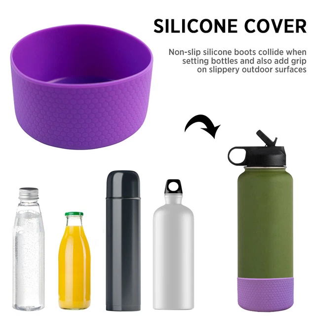 Protector de copa anticolisión para almohadilla inferior de taza de silicona (32 oz-40 oz púrpura)