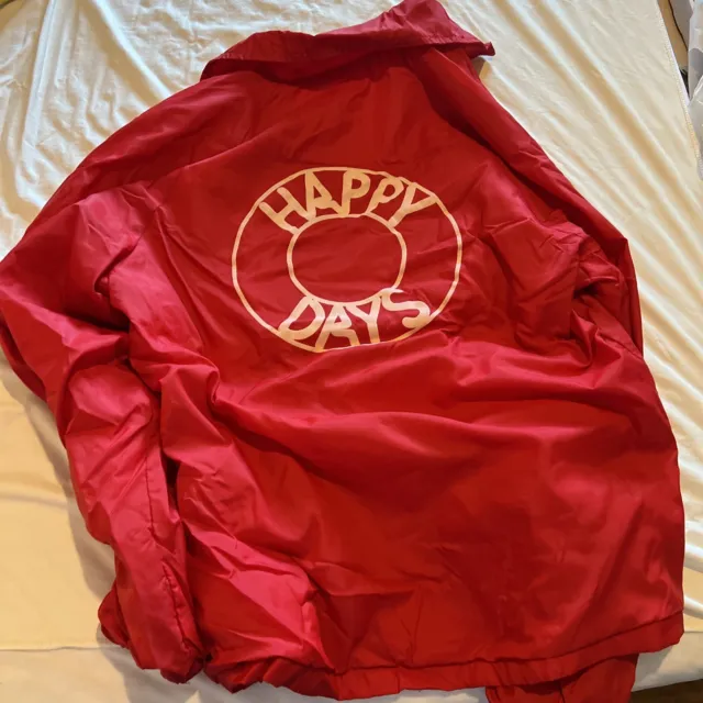 ABC Cast Crew 1970's Happy Days Sitcom TV Series Red WindBreaker Jacket Size S