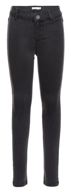 Ragazza Jeans Stretch Pantaloni Elasticizzati Lungo di Tessuto Skinny Fit Grigio