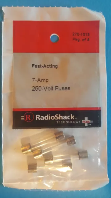 RadioShack 7 Amp 250 Volt Fast-Acting Fuses 270-1013 2701013 *FREE SHIPPING*