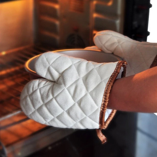 Guantes para hornear aislamiento antideslizante blanco S/M/L accesorios portátiles
