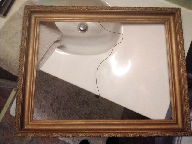 Beautiful Vintage Gold Gilt Carved Wood Gesso Frame 23.5" X 18.5" GC