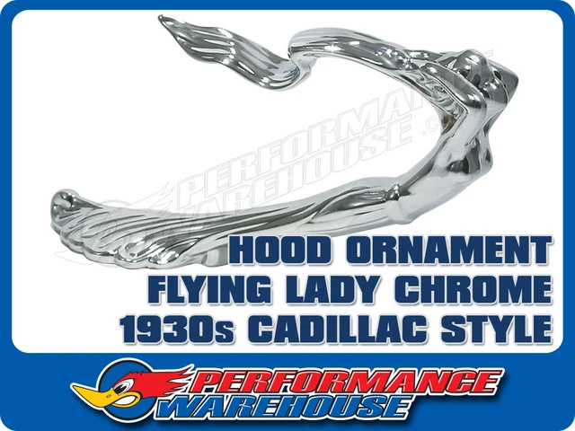 HOOD ORNAMENT FLYING Lady Chrome 1930s Cadillac Style $71.86 - PicClick