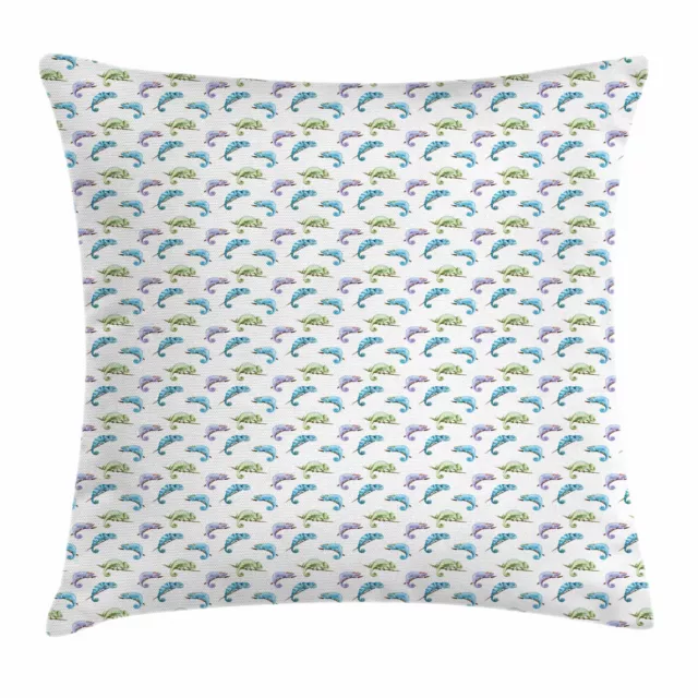 Reptile Housse de Coussin Aquarelle Caméléon