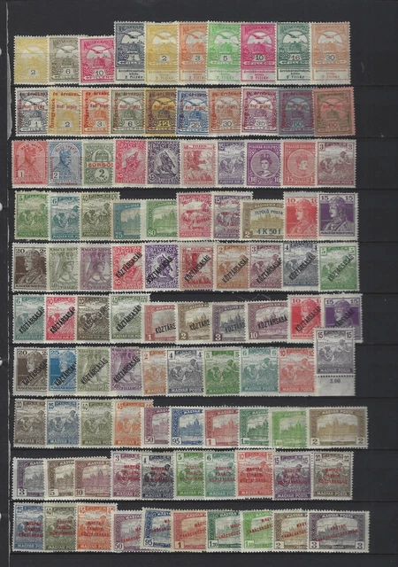 Ungarn 150 verschieden Marken mit Falz aus 1904-1913