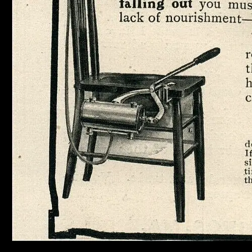 1905 Evans Vacuum Cap Quack Hair Grower Rejuvenating Chair Quack Beauty 8518