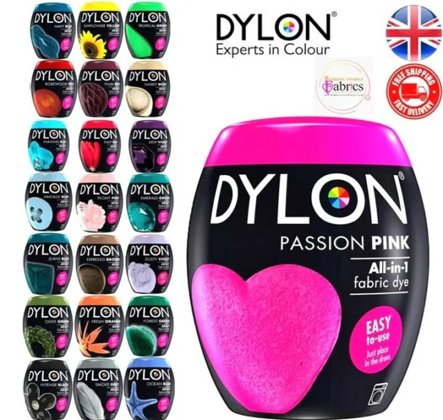22 Colours Dylon Fabric and Clothes Dye Dylon Machine / Hand Dye Soft  Furnishing