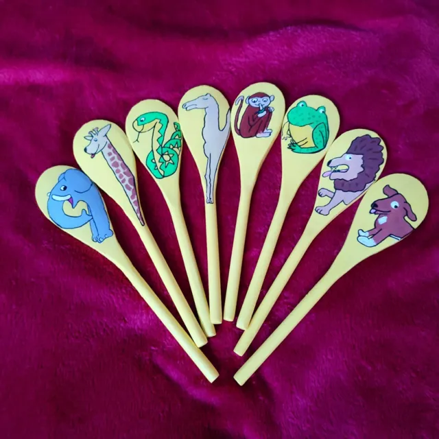 Dear Zoo Hand Painted Wooden Spoons Story Sack Resources Childminder Eyfs