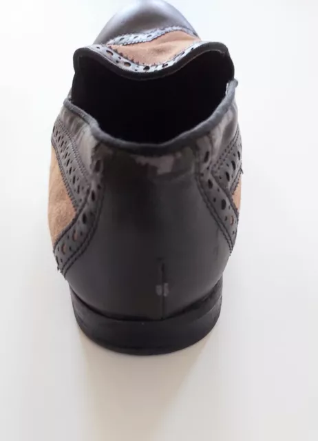 Franco Sarto Brown Black Tibby Wingtip Slip On Oxford Loafer Flats Size 9M 3