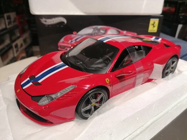 Ferrari 458 Speciale Rouge – Elite Hot Wheels – Échelle 1:18 – Avec Boîte