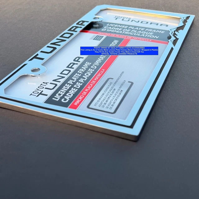 Retro TRD Stripes Grey Scheme License Plate Frame For Toyota – Matte/Gloss Black