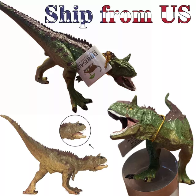 7" Jurassic Dinosaur Realistic Model Carnotaurus Rex T-Rex Figure Kid Dino Toy
