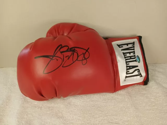 Buster Douglas Authentic Signed Red Everlast Boxing Glove Schwartz COA