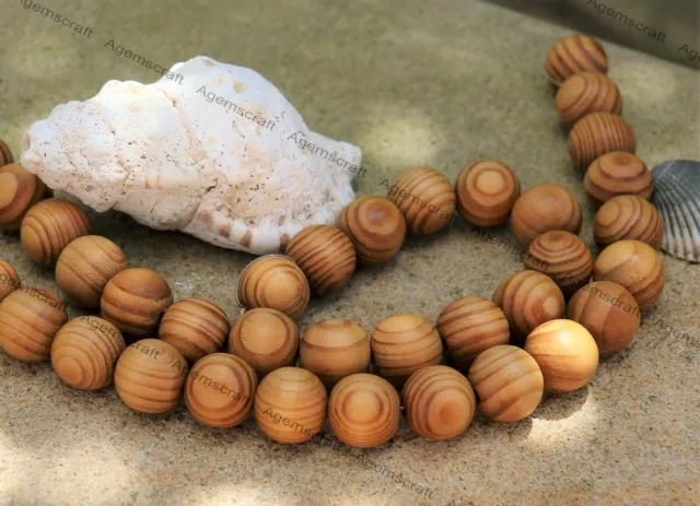 20 Brown natural patterns coconut wooden wood 16mm Round beads