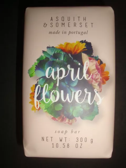 New Asquith & Somerset Made in Portugal 10.58oz/300g Bath Bar Soap April Flowers