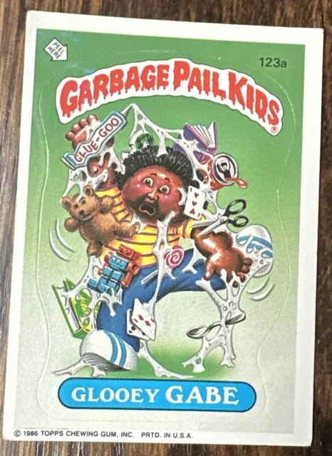 1986 Topps Garbage Pail Kids Card #123a GLOOEY GABE Original 3rd Series GPK OS3