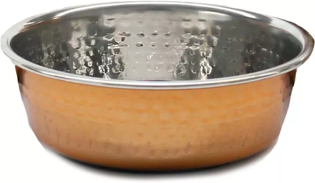 Stainless Steel Dog Bowl - Copper. Non Slip, Durable, Dishwasher Safe. 3 Sizes.