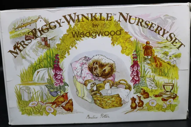 Vintage Mrs Tiggy Winkle Nursery Set by Wedgwood-Beatres Potter