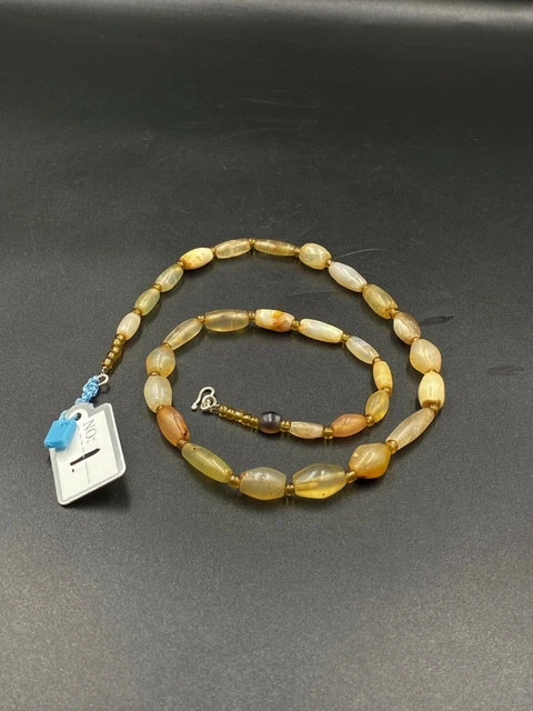 OLD Beads Antique Trade Jewelry Agate Necklace Ancient Antiquities Myanmar 9