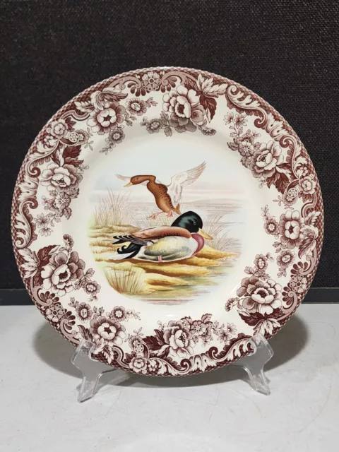 NEW NWT SPODE Woodland DUCKS DINNER PLATE 10.5" England Thanksgiving Holiday