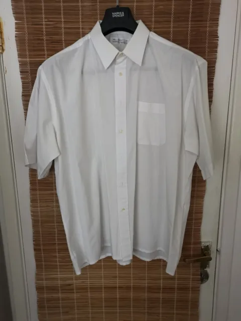 Marks & Spencers Wing Collar Dress Dinner Shirt . Size 18" 46. White