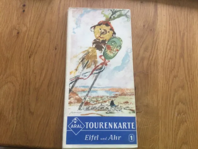 ARAL, Tourenkarte,   Eifel und Ahr , Landkarte , Urlaub; 60iger Jahre
