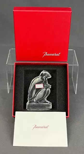 Baccarat France Crystal EAGLE Bird 3 1/4" Figurine Paperweight