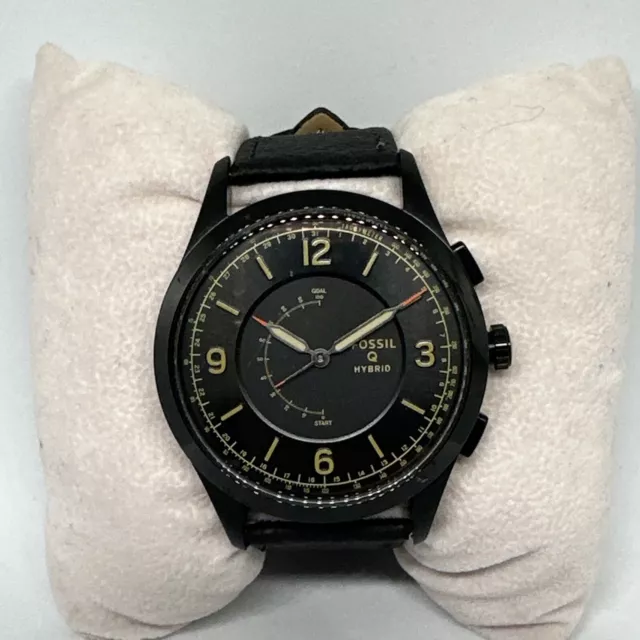 FOSSIL HYBRID SMARTWATCH Q Commuter Black Stainless Leather Ftw1148 Ndw2A1 52.00 PicClick
