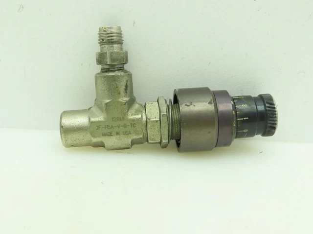 Parker Right Angle Metering /Shut-Off Valve 250 PSI  1/8" NPT