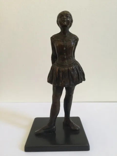 Edgar Degas Ballerina Dancer Real Vintage Bronze Statue Sculpture Figurine Art A