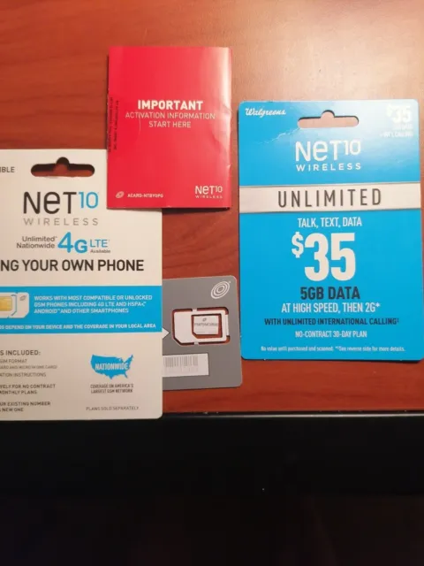 Net10 Wireless 35$ Unlimited 30 Day No Contract Plan
