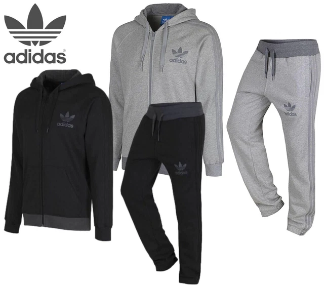 Adidas Spo Mens Originals  Hoodie Jogger Full Tracksuit Fleece Size S M L Xl